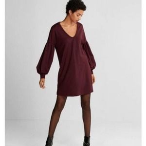 Express Balloon Sleeve Shift Dress Medium